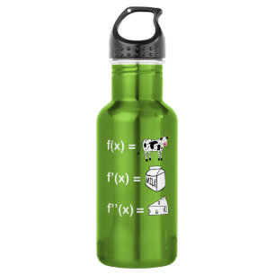 Lustiger Calculus-Ableitung-Kuh-Mathe-Witz Cowculu Edelstahlflasche