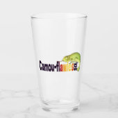 Lustiger Camou-Flawless-Chamäleon-Wortwitz Glas (Vorderseite)