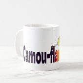Lustiger Camou-Flawless-Chamäleon-Wortwitz Kaffeetasse (Vorderseite Links)