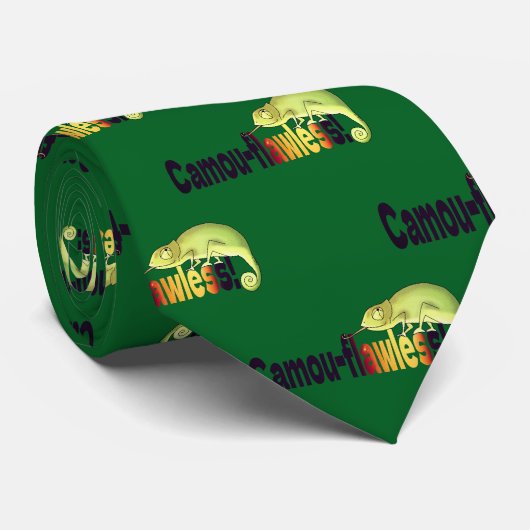 Lustiger Camou-Flawless-Chamäleon-Wortwitz Krawatte (Gerollt)