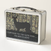Lustiger Camouflage-Rotwild-Jagd-DollarLunchbox Metall Lunch Box (Vorderseite)