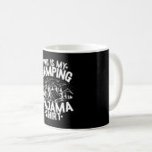 Lustiger Camper glücklich beim Wandern im Freien, Kaffeetasse (VorderseiteRechts)
