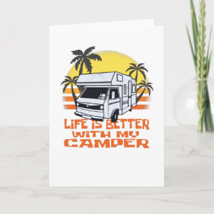 Lustiger Camper Wohnmobil - Camping Caravan Karte