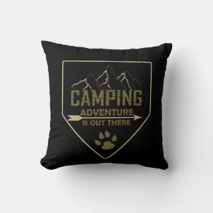 Lustiger Camping-Camper-Spruch Kissen