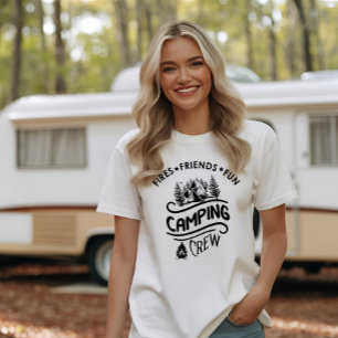 Lustiger Camping-Crew-Slogan Camper-Freunde T-Shirt