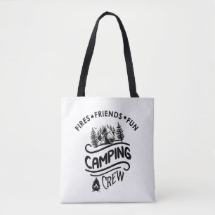 Lustiger Camping-Crew-Slogan Camper-Freunde Tasche