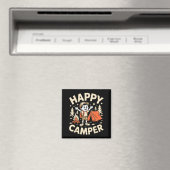 Lustiger Camping Glücklicher Camper-Witz Kinder Magnet (In Situ (Geschirrspüler))