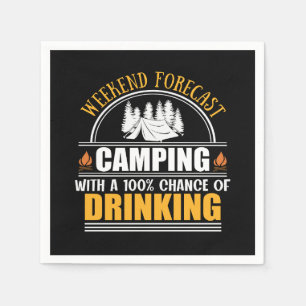 Lustiger Camping-Spruch Serviette