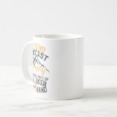 Lustiger Camping-Wochenende-Vorhersage 100% Chance Kaffeetasse (Vorderseite Links)
