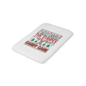 Lustiger Candy Cane Weihnachtspullover Badematte (Schrägansicht)