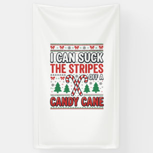 Lustiger Candy Cane Weihnachtspullover Banner