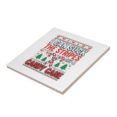 Lustiger Candy Cane Weihnachtspullover Fliese (Seite)