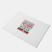 Lustiger Candy Cane Weihnachtspullover Fußmatte (Schrägansicht)
