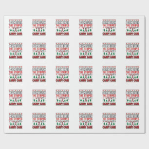 Lustiger Candy Cane Weihnachtspullover Geschenkpapier