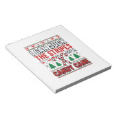 Lustiger Candy Cane Weihnachtspullover Notizblock (angewinkelt)