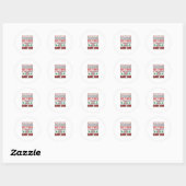 Lustiger Candy Cane Weihnachtspullover Runder Aufkleber (Blatt)