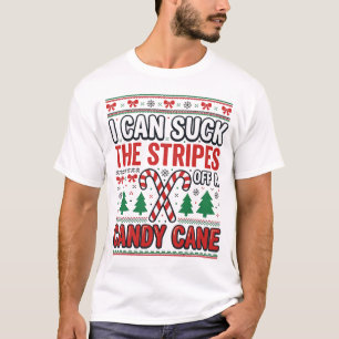 Lustiger Candy Cane Weihnachtspullover T-Shirt