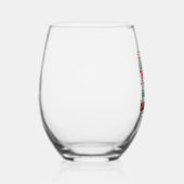 Lustiger Candy Cane Weihnachtspullover Weinglas Ohne Stiel (Links)