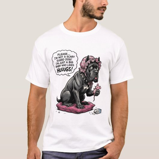 Lustiger Cane Corso Peekaboo T-Shirt (Vorderseite)