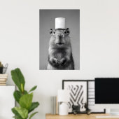 Lustiger Capybara-Badezimmer-Kunstdruck, Toiletten Poster (Heimbüro)