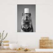 Lustiger Capybara-Badezimmer-Kunstdruck, Toiletten Poster (Küche)