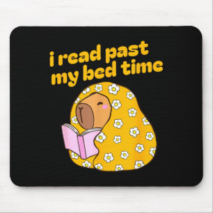 Lustiger Capybara-Buchliebhaber-Bibliothekar liest Mousepad
