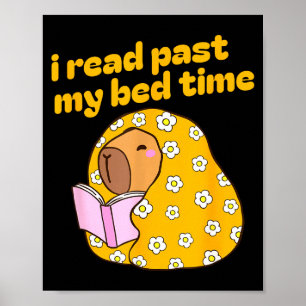Lustiger Capybara-Buchliebhaber-Bibliothekar liest Poster
