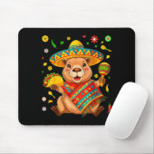 Lustiger Capybara Cinco de Mayo Fiesta Sombrero Ta Mousepad (Mit Mouse)