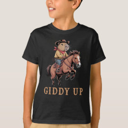 Lustiger Capybara-Cowboy reitet auf einem Pferd, G T-Shirt