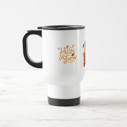 Lustiger Capybara-Cozy-Fall-Becher Reisebecher (Links)