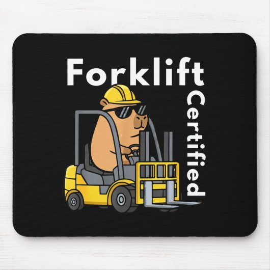 Lustiger Capybara-Gabelstapler-zertifizierter Bedi Mousepad (Vorne)