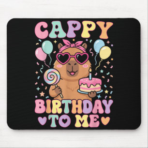 Lustiger Capybara-Geburtstag für süße Mädchen Gebu Mousepad