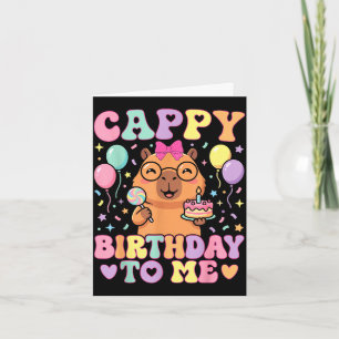 Lustiger Capybara-Geburtstag für süße Mädchen zum Karte