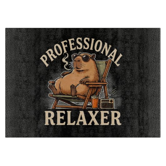 Lustiger Capybara-Professioneller Relaxer Schneidebrett (Vorderseite)