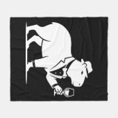 Lustiger Capybara-Weinglas Minimalist Modern Fleecedecke (Vorderseite (Horizontal))