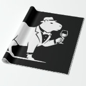 Lustiger Capybara-Weinglas Minimalist Modern Geschenkpapier (Ungerollt)