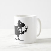 Lustiger Capybara-Weinglas Minimalist Modern Kaffeetasse (VorderseiteRechts)