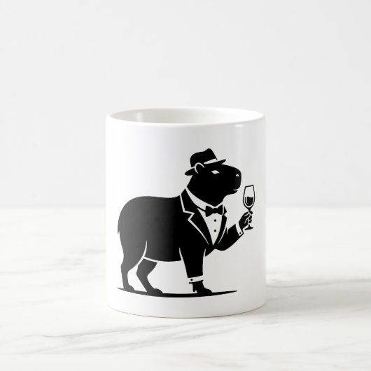 Lustiger Capybara-Weinglas Minimalist Modern Kaffeetasse (Mittel)