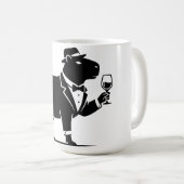Lustiger Capybara-Weinglas Minimalist Modern Kaffeetasse (VorderseiteRechts)