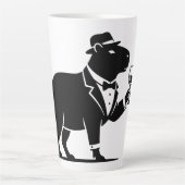 Lustiger Capybara-Weinglas Minimalist Modern Milchtasse (Vorderseite)