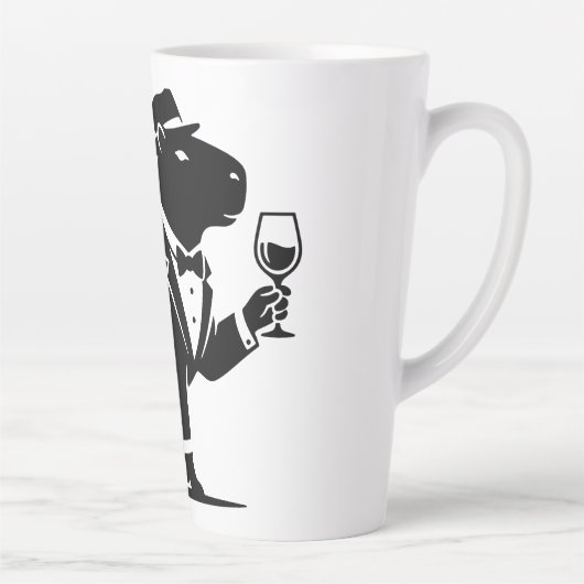 Lustiger Capybara-Weinglas Minimalist Modern Milchtasse (Rechts)