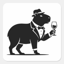Lustiger Capybara-Weinglas Minimalist Modern