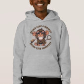Lustiger Cartoon-Affe | Kinder Pullover Hoodie (Vorderseite)