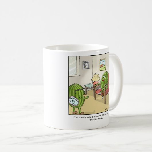 Lustiger Cartoon-Becher samenlos Kaffeetasse (VorderseiteRechts)