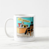 Lustiger Cartoon-Becher-Versicherungsmathematiker Kaffeetasse (Links)
