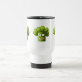 Lustiger Cartoon-Brokkoli Reisebecher (Mittel)