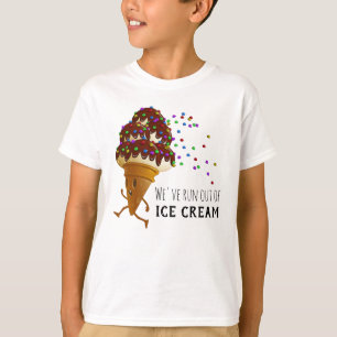 Lustiger Cartoon darüber, dass das Eis ausgegangen T-Shirt