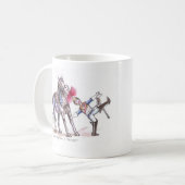 Lustiger Cartoon der Haushalts-Kavallerie-Tasse Kaffeetasse (Vorderseite Links)