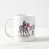 Lustiger Cartoon der Haushalts-Kavallerie-Tasse Kaffeetasse (Links)