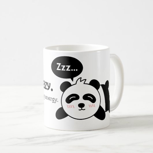 Lustiger Cartoon des niedlichen Schlafenpandas Kaffeetasse (VorderseiteRechts)